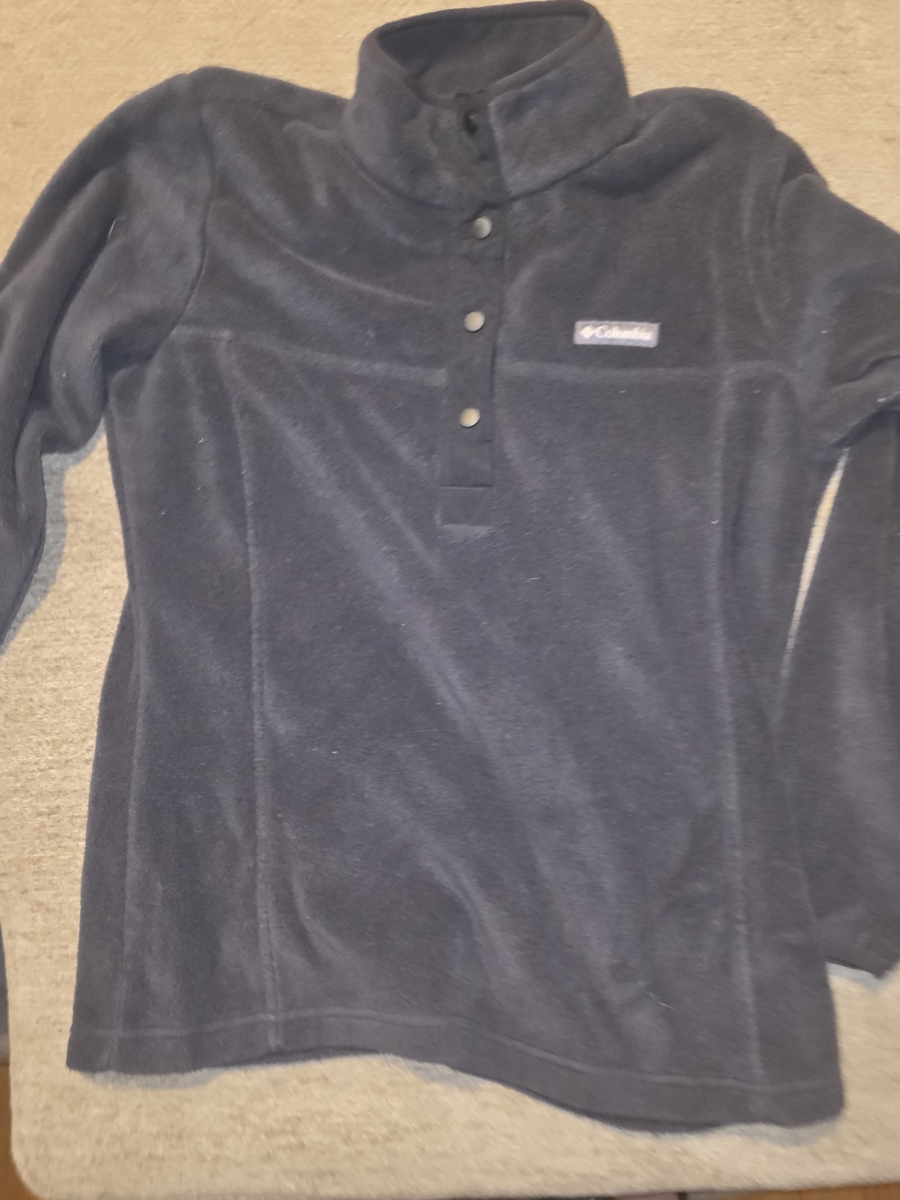 Columbia Dark Gray Benton Springs Fleece Half Snap Pullover Small